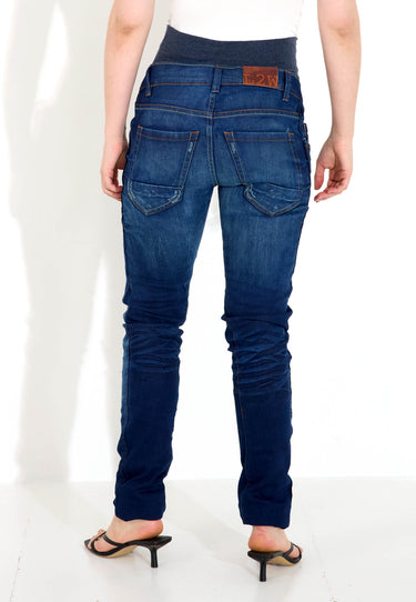 MAMMA-JEANS SCARLETT DESTROYED - Dark Wash