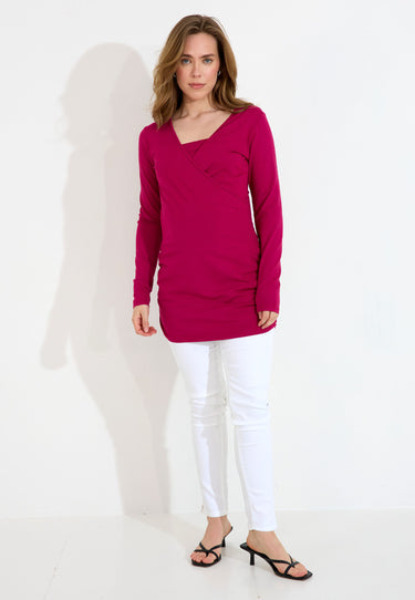 GRAVIDKLÄNNING 6874 - Dark Pink