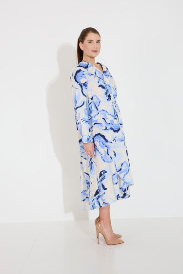 MANIZHONI A-SHAPE DRESS - Powder Blue
