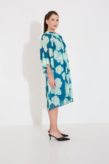HENDRA DRESS - Green Poetic Flower