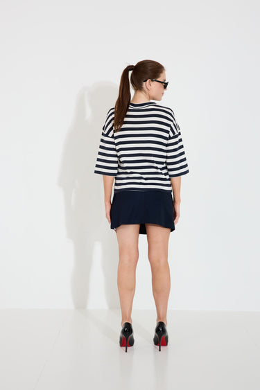 TOP SOFT STRIPES - Ecru / Navy