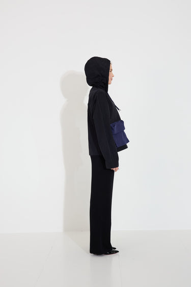 BOLA JACKET - Black Blue Nylon