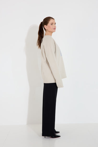 THE SOFTEST TOP - Ecru Silver Lining