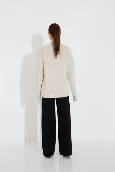 THE SOFTEST TOP - Ecru Silver Lining