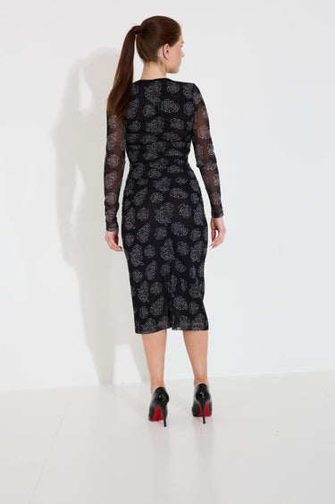 JEZELLE - Black Embroidery Flower