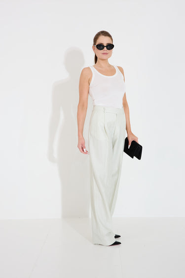 JULIE LINEN TROUSERS - Ivory