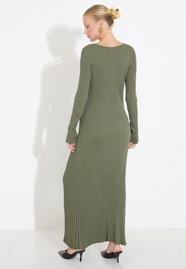 SAEVE LS DRESS - Dusty Olive