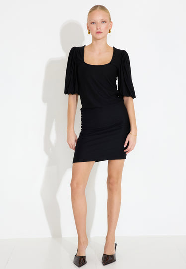 RIFA BALOON DRESS - Black