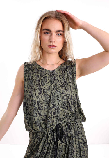 EDDA JUMPSUIT - Green animal