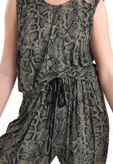 EDDA JUMPSUIT - Green animal