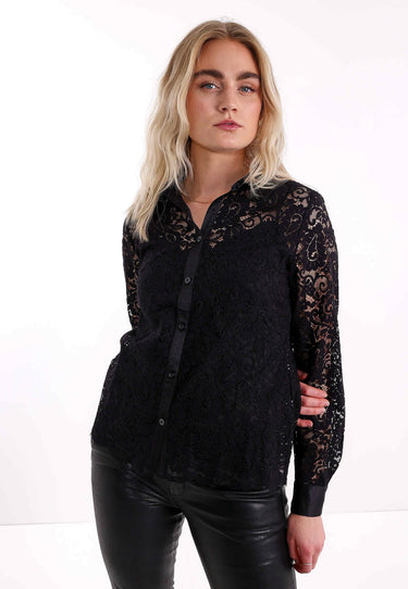 SAFIRA SPETSBLUS - Black