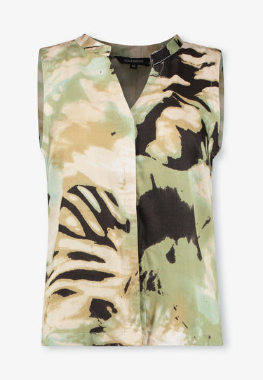 JAWA BLUS - Green print