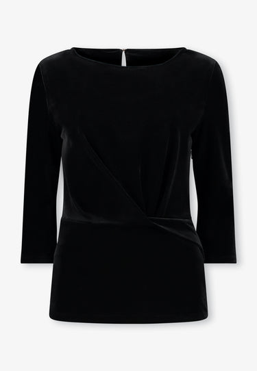 VELVET TOP - Black