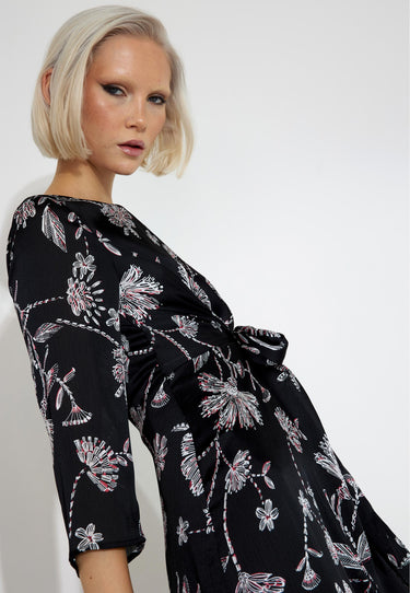 KLÄNNING MIDJEBAND - Blommig