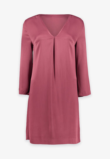 ENVER SATIN DRESS - Red