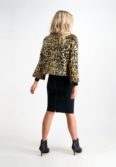IBI FAUX FUR JACKET - Leopard