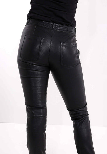 LEATHER TROUSERS - Black
