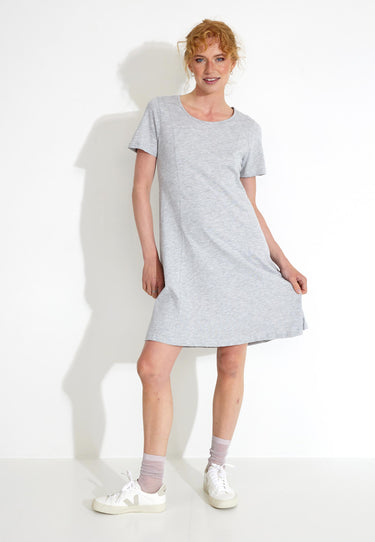 SABINA DRESS KLÄNNING - Lt. grey melange
