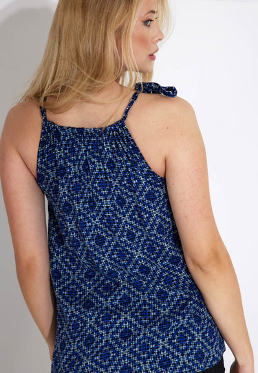 NAHLA BLOUSE - Blue print