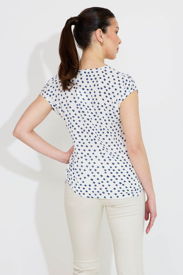 JULIANA BLUSE - Blau gepunktet
