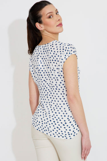 JULIANA BLUSE - Blau gepunktet
