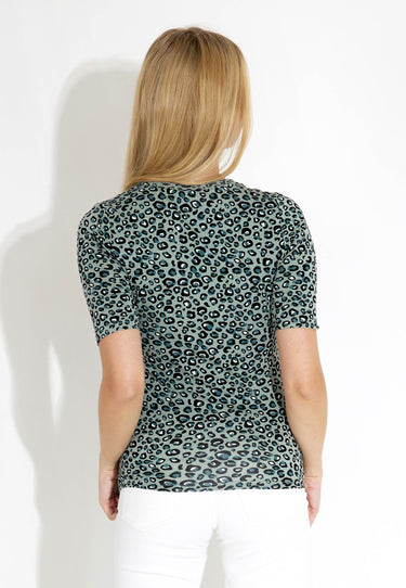 DESIRE TOP - Green animal