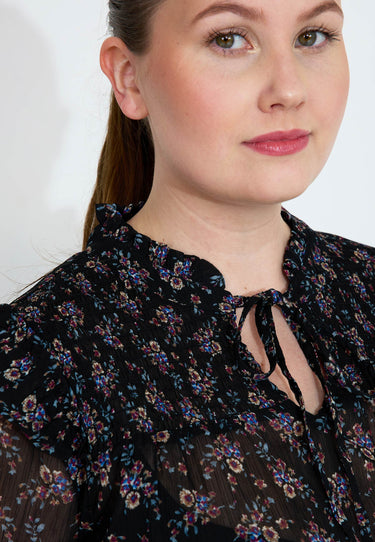 CANDY BLUSE - schwarze Blume