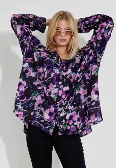 LATOYA BLUS - Lilac Flowe