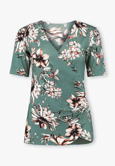SMILLA TOP - Green flwr