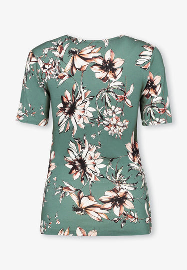 SMILLA TOP - Green flwr