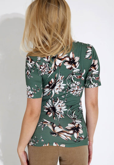 SMILLA TOP - Green flwr