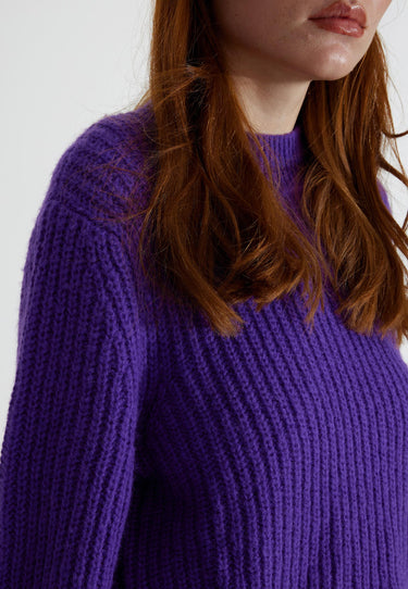 KNIT SWEATER - Purple