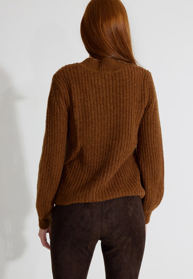 KNIT SWEATER - Brown