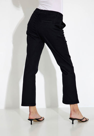SHIELA TWILL TROUSERS - Black