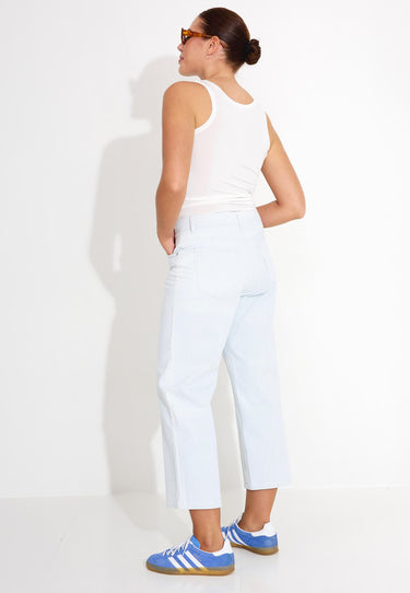 ALVA WIDE JEANS - Blu stripe