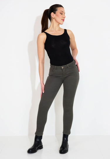 ELLEN TROUSERS - Black olive