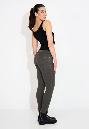 ELLEN TROUSERS - Black olive