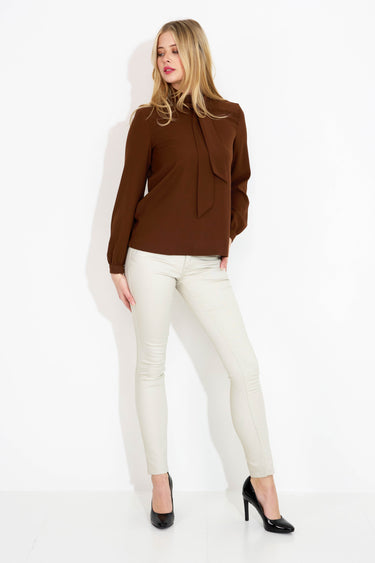 BLOUSE COLLAR - Brown
