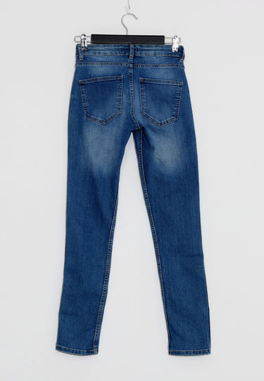 ELLINORA STRIPE JEANS - Mid Denim