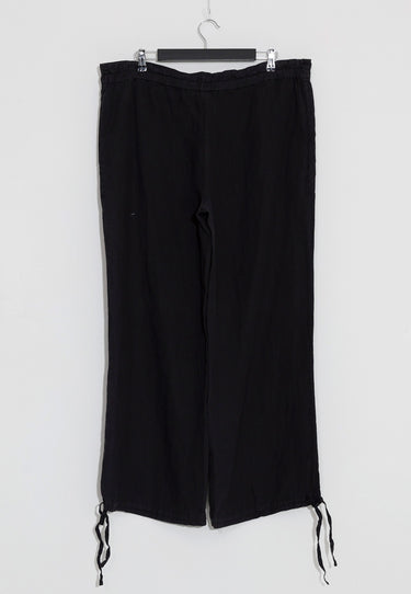 LINEN TROUSERS - Black