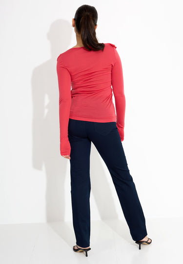 JERSEY TENCEL T-SHIRT 03750 - Röd