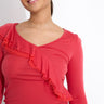 JERSEY TENCEL T-SHIRT 03750 - Röd