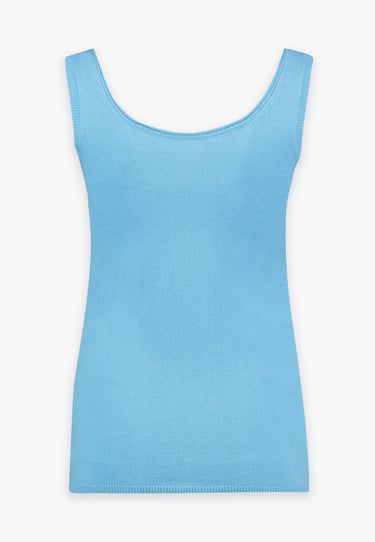 CASHMERE TANK TOP - Blue