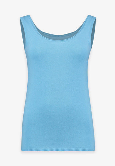 CASHMERE TANK TOP - Blue