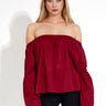 BLOUSE SLEEVELESS - Röd