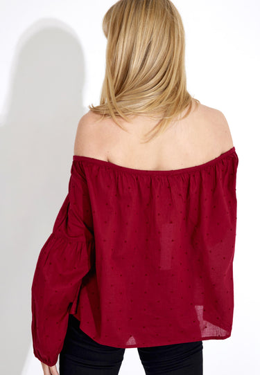 BLOUSE SLEEVELESS - Röd