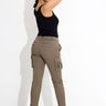 09042 GABARDINE TROUSERS WITH POCKET - Grön