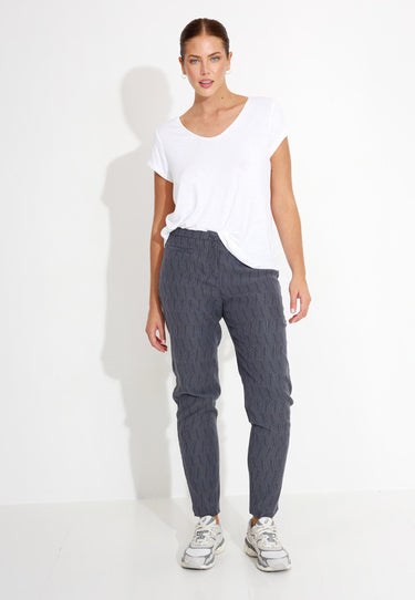 03543 PANTALONE NY JAQUARD STRETCH - Grå