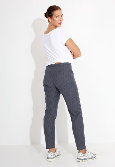 03543 PANTALONE NY JAQUARD STRETCH - Grå