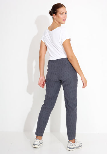 03543 PANTALONE NY JAQUARD STRETCH - Grå